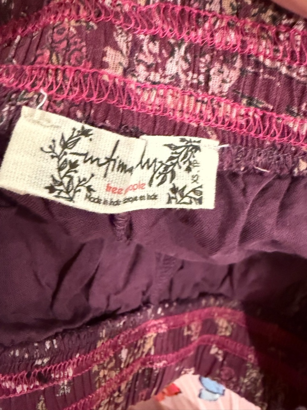 Free People Tangled Lights Ruffle Pajamas Plum - Picture 10 of 11
